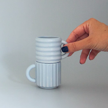 Load image into Gallery viewer, * Ripple Espresso Cups (Blue)