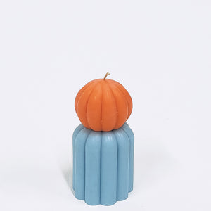* Candle in Coral & Sky Blue