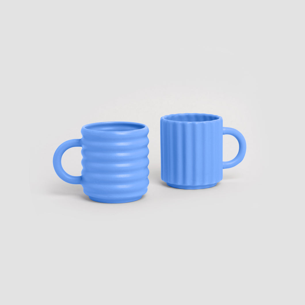 Ripple Espresso Mugs (Sky Blue)