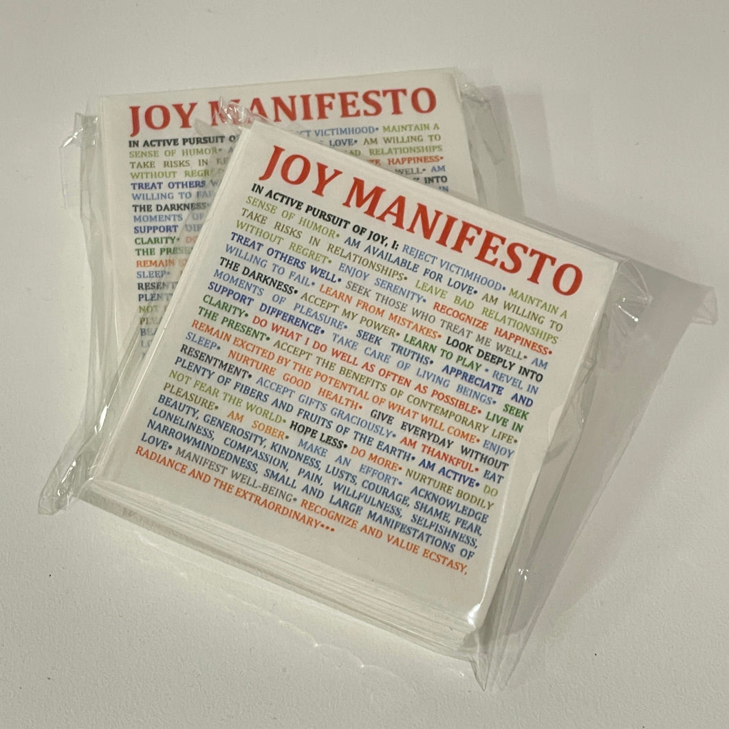 Joy Manifesto: Cocktail Napkins