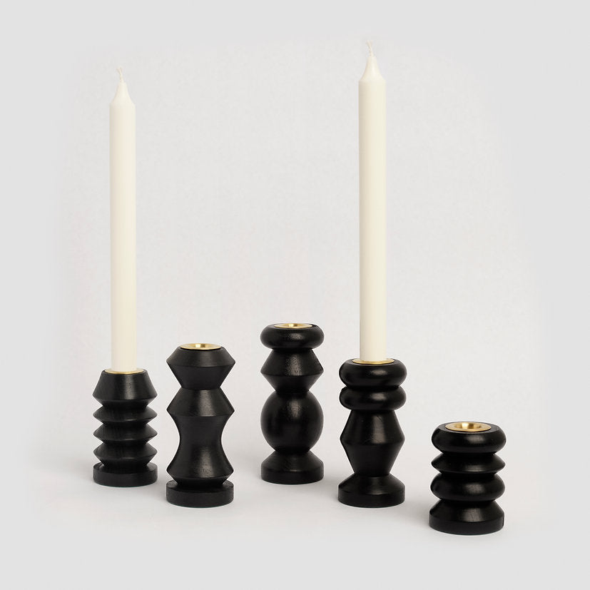 Familia Candle Holder Set (Black)