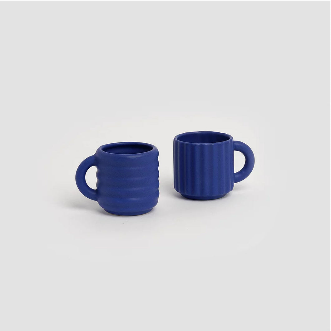 * Ripple Espresso Cups (Blue)